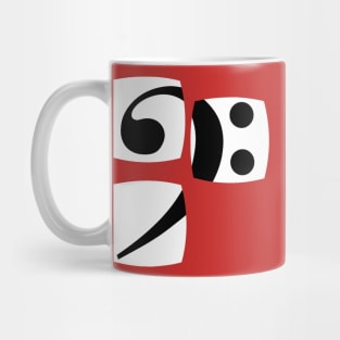 Bass clef for bassist and bassist Mug